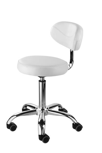 SILLA BLANCA CON RESPALDO