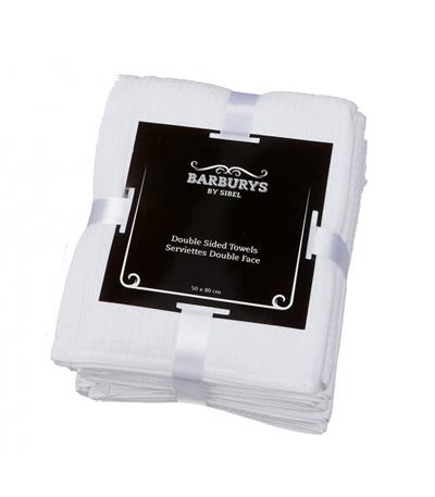 TOALLA DOBLE CARA  ALGODON BLANCA 50 X 80 BARBURYS 6 und