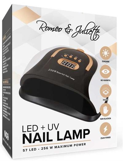 LAMPARA UÑAS 256W BLANCA Y NEGRA
