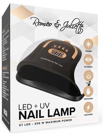 LAMPARA UÑAS 256W BLANCA Y NEGRA