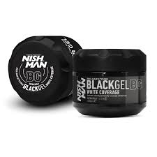 NISHMAN HAIR BLACK GEL(WHITWE COVERAGE) 300ml