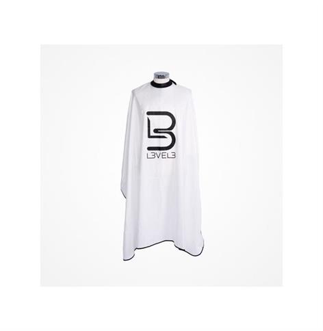 CAPA PROFESIONAL BLANCA CON CUELLO DE SILICONA Y CIERRE CON CORCHETE L3VEL3