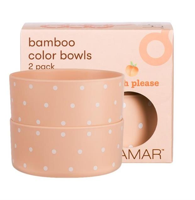 PEACH PLEASE BAMBOO COLOR BOWLS 2 PACK