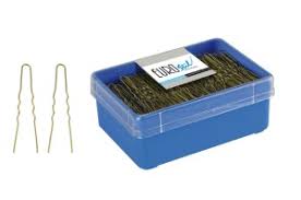 CAJA 150 HORQUILLAS BRONCE MOÑO ONDULADAS 75 MM