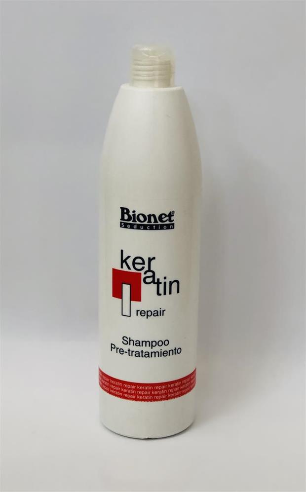 CHAMPU PRE-TRATAMIENTO REPARADOR CON KERATINA BIONET 500ml